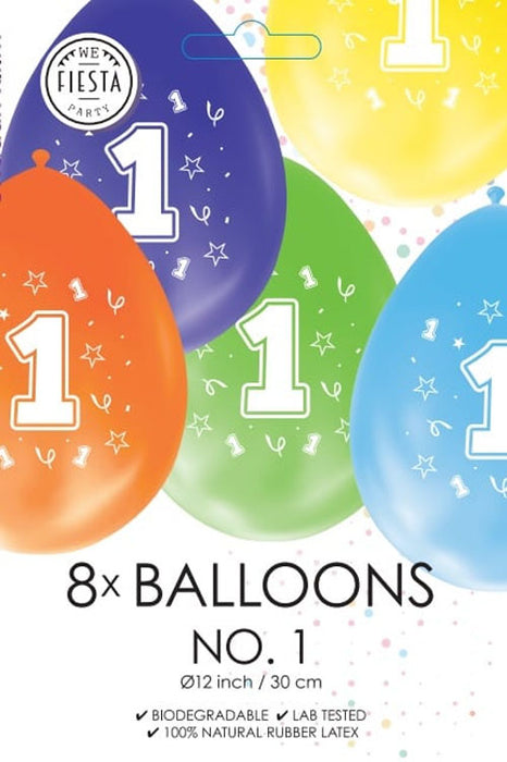 Ballonnen 8st. cijfer  1