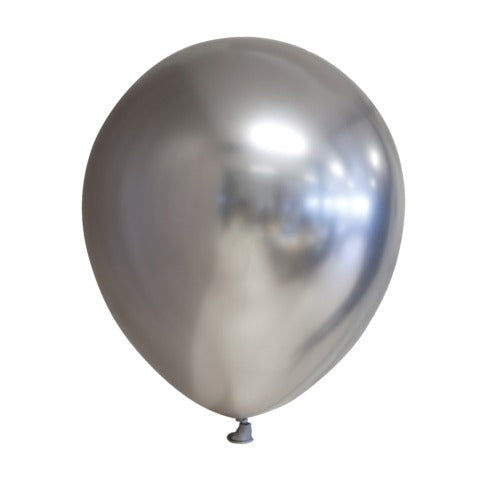 Ballonnen 10 st. chrome zilver