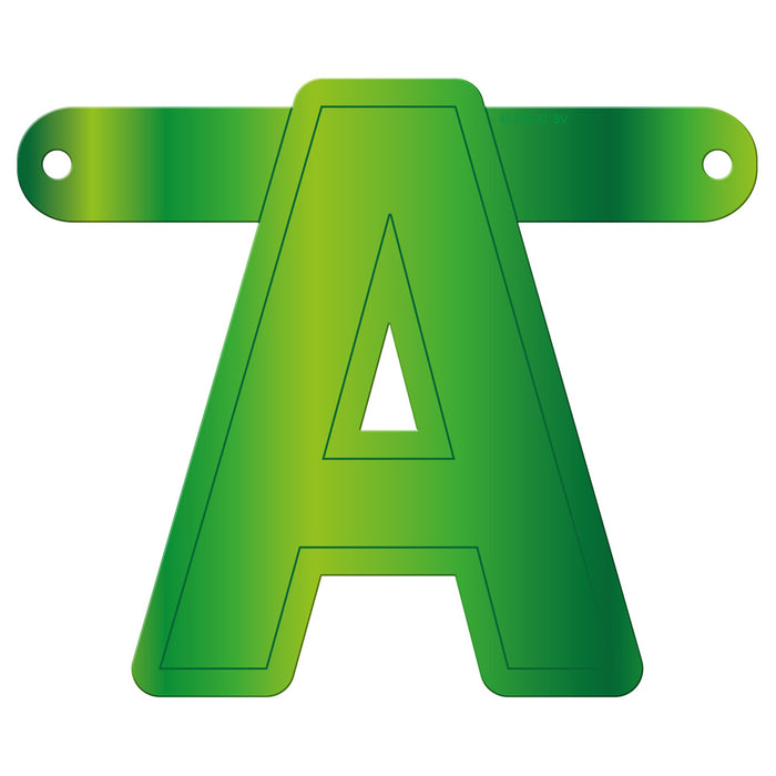 Banner Letter A Lime green