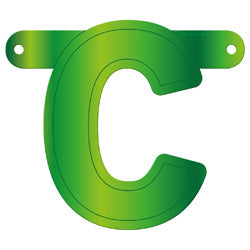 Banner Letter C Lime green