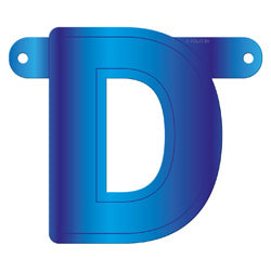 Banner Letter D Blue