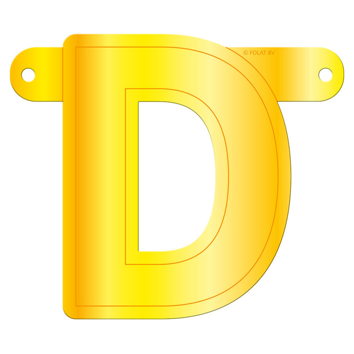 Banner Letter D Yellow