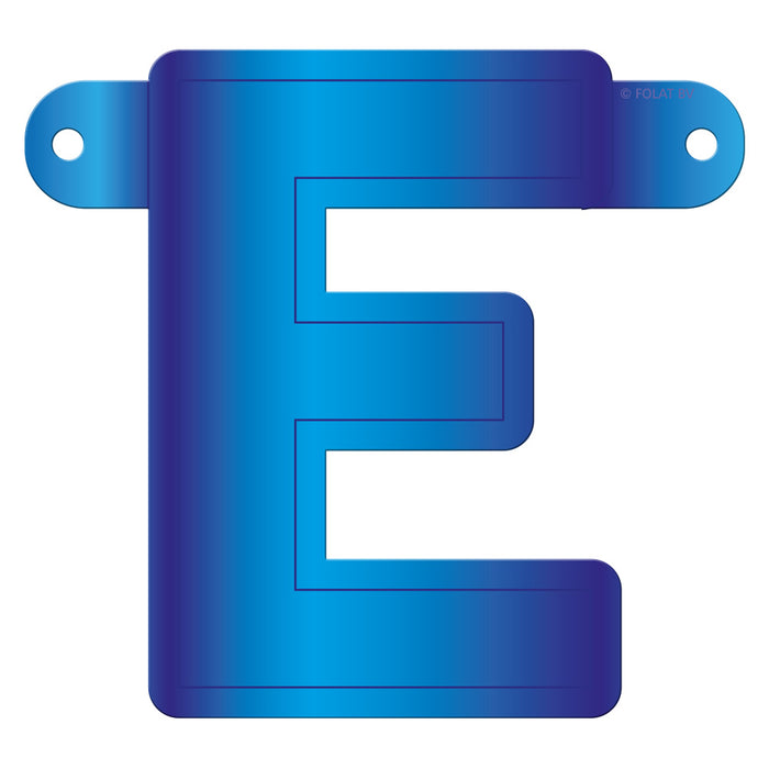 Banner Letter E Blue