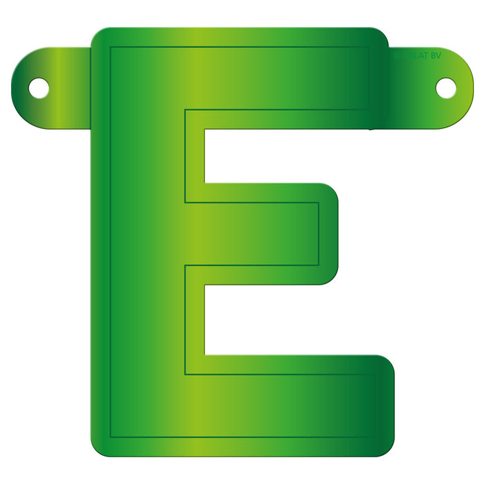 Banner Letter E Lime green