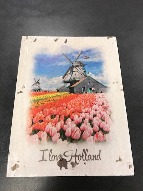 Houten deco Holland - I Love molen