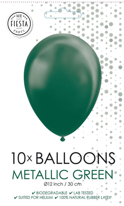 Ballonnen 10st. Groen metallic