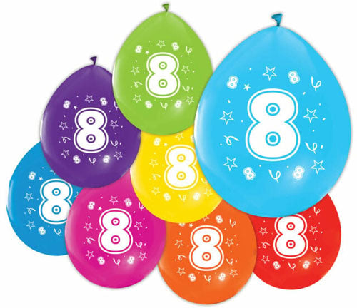 Ballonnen 8st. cijfer  8
