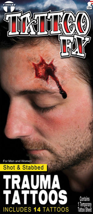 Wond tattoo Shot and Stabbed