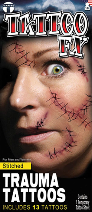 Wond tattoo Stitched