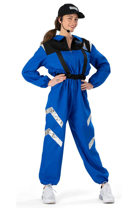 Astronaut blauw mt. M (jumpsuit + pet)