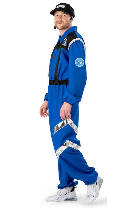 Astronaut blauw mt. M (jumpsuit + pet)