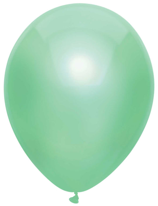 Ballonnen 100st. Mintgroen metallic