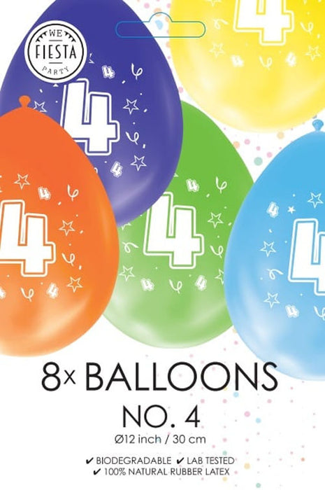 Ballonnen 8st. cijfer  4