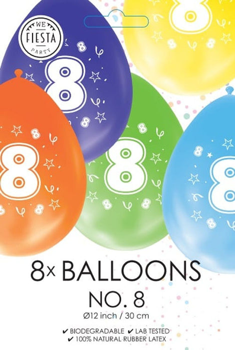 Ballonnen 8st. cijfer  8