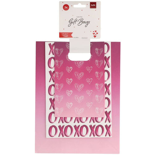 Cadeautasjes Ombre Love 3st.