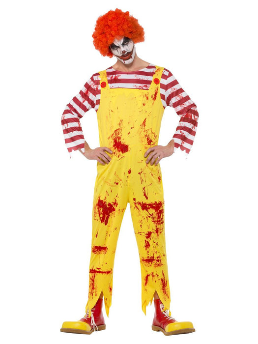 Clown Kreepy geel/rood mt. M