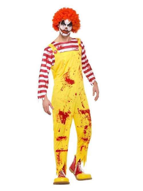 Clown Kreepy geel/rood mt. XL