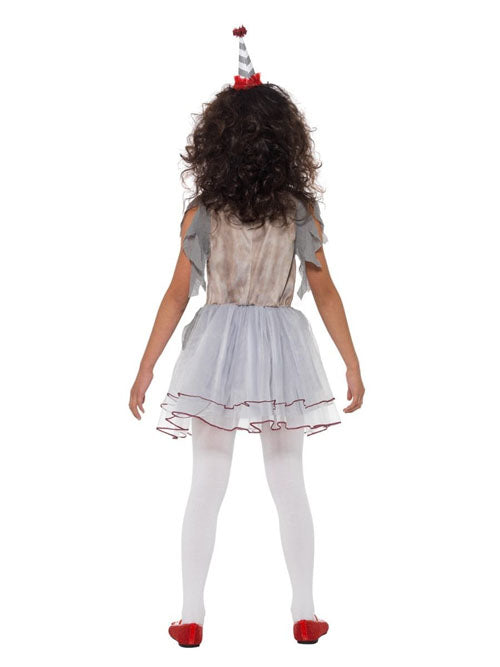 Clown Vintage girl grijs/rood mt. L (145-158)