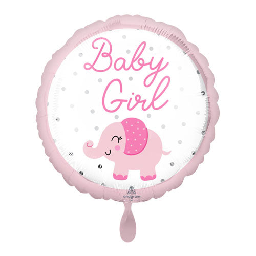 Folieballon Baby girl olifant