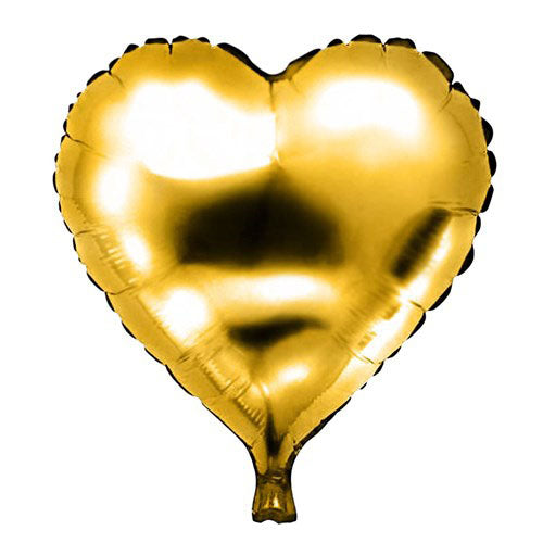 Folieballon hart goud (45cm)