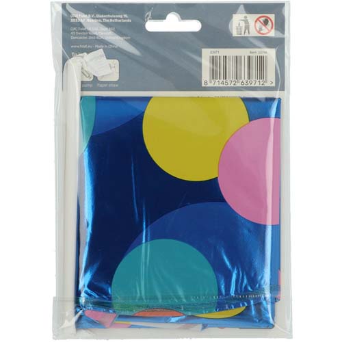 Folieballon staand colorful dots cijfer 1