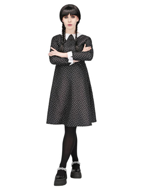 Gothic schoolgirl Woensdag jurk stip dame mt. XS