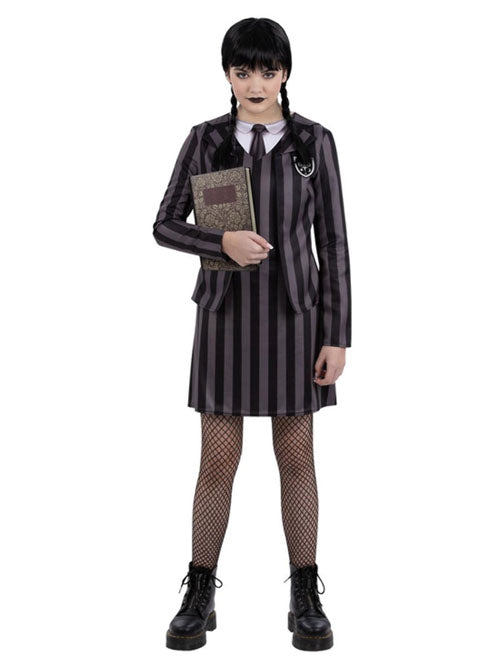 Gothic schoolgirl Woensdag jurk streep mt. L