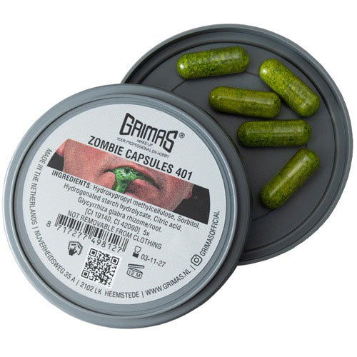 Grimas Zombie capsules groen 5st.