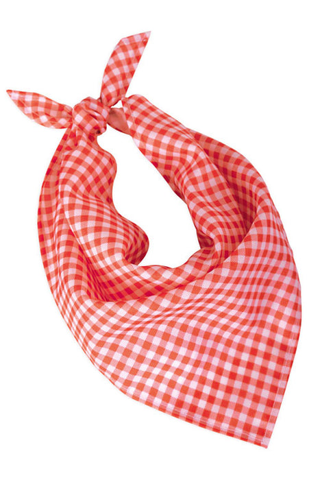Halsdoek (driehoek) rood/wit geblokt