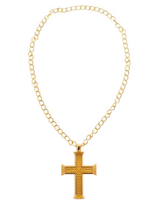 Halsketting met kruis goud