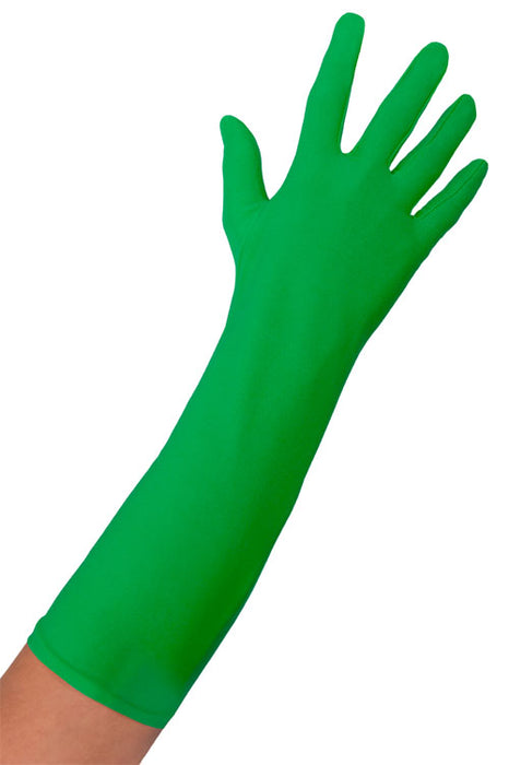 Handschoenen nylon lang groen