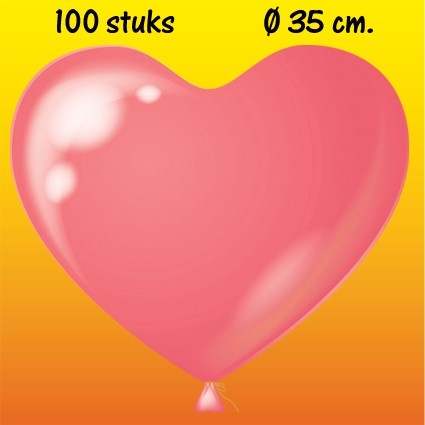 Hart Ballon roze H-15 zak van 100