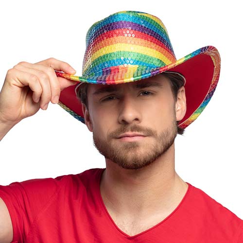 Hoed cowboy pride regenboog