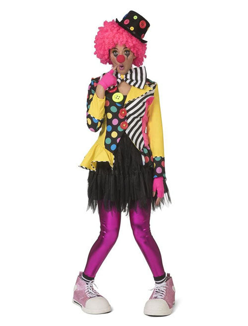 Jas clown Belinda Button incl. strik mt. 36/38