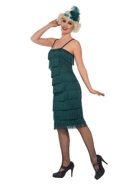 Jurk Flapper 20s groen mt. L