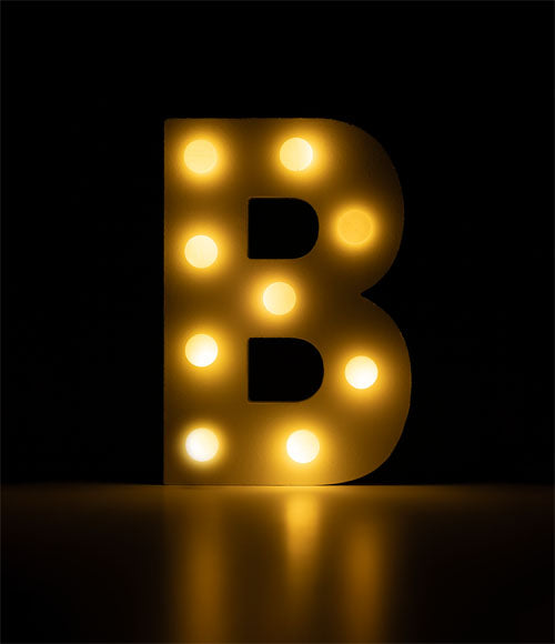 Light Letters - B