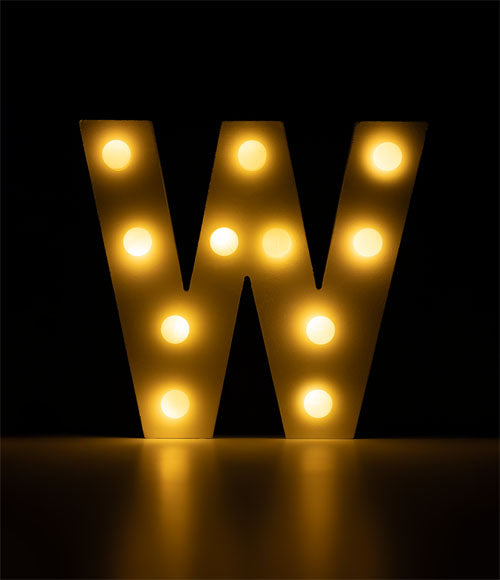 Light Letters - W
