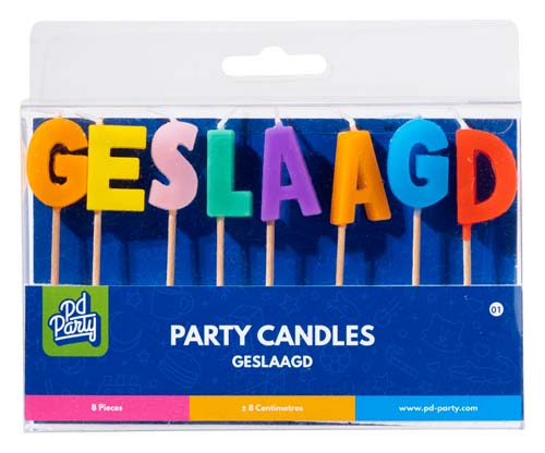 Party candles - Geslaagd