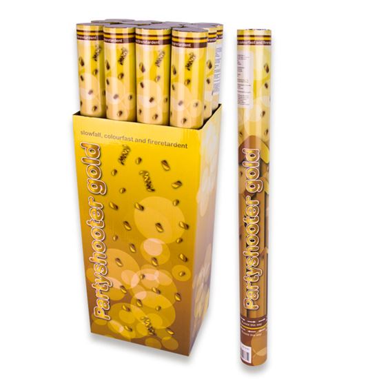 Partyshooter 60cm goud (kleurvast, bv)