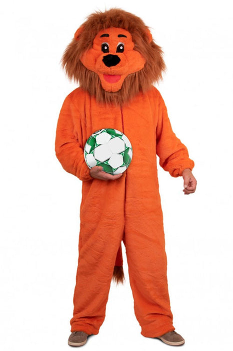 Pluche mascotte leeuw oranje