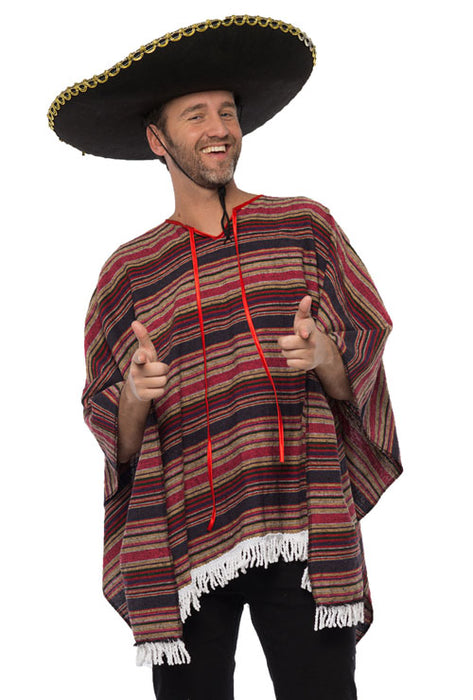 Poncho Mexicaan deluxe geweven one size