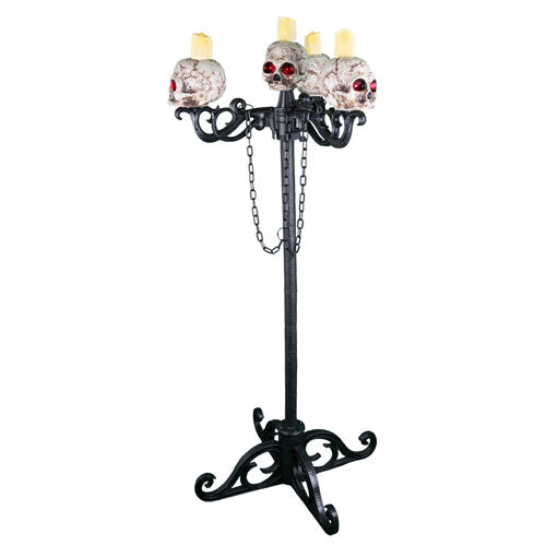 Schedel kandelaar 3 in 1 met licht