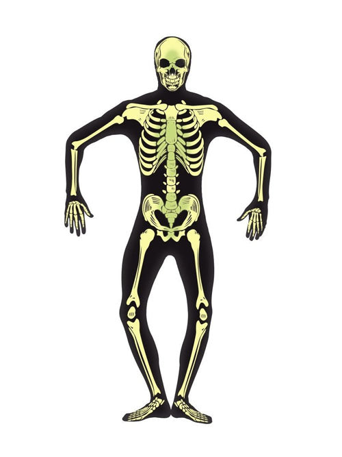 Skeleton second skin kostuum mt. S