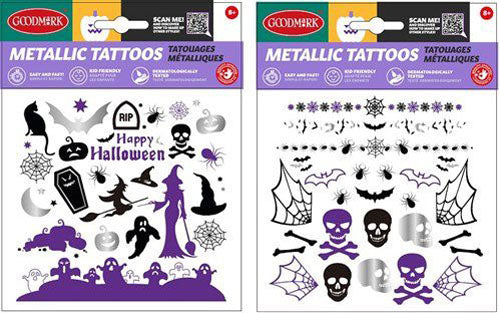 Tattoo's Halloween metallic (ass.)