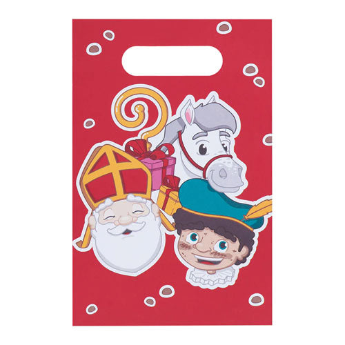 Uitdeelzakjes papier Sinterklaas 10st.