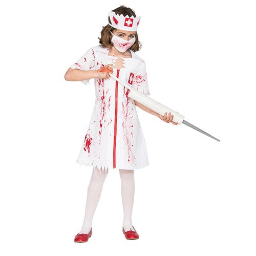 Verpleegster zombie 7-9 jaar (122-138cm)