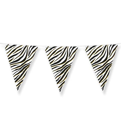Vlaggenlijn party - Zebra 10m