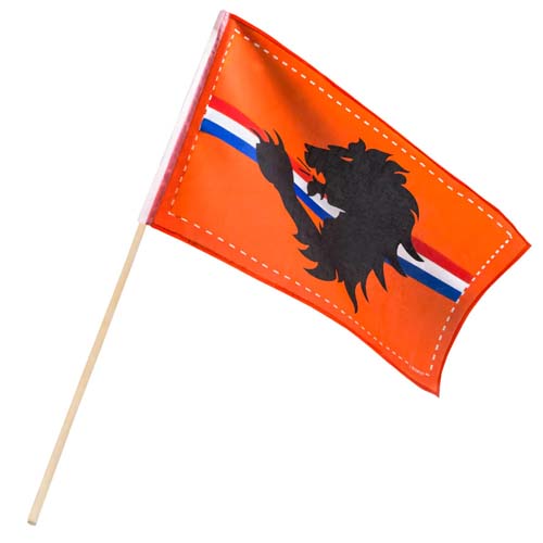 VlagopstokLeeuworanje30x45cm(polyester)__1