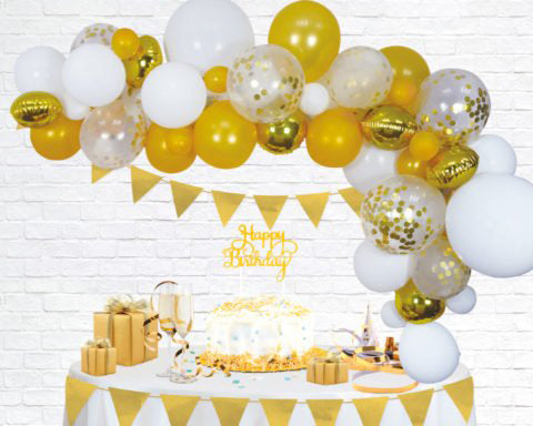 Ballon decoratie kit goud