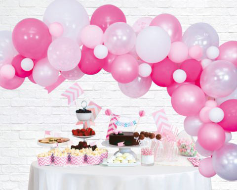 Ballon decoratie kit roze